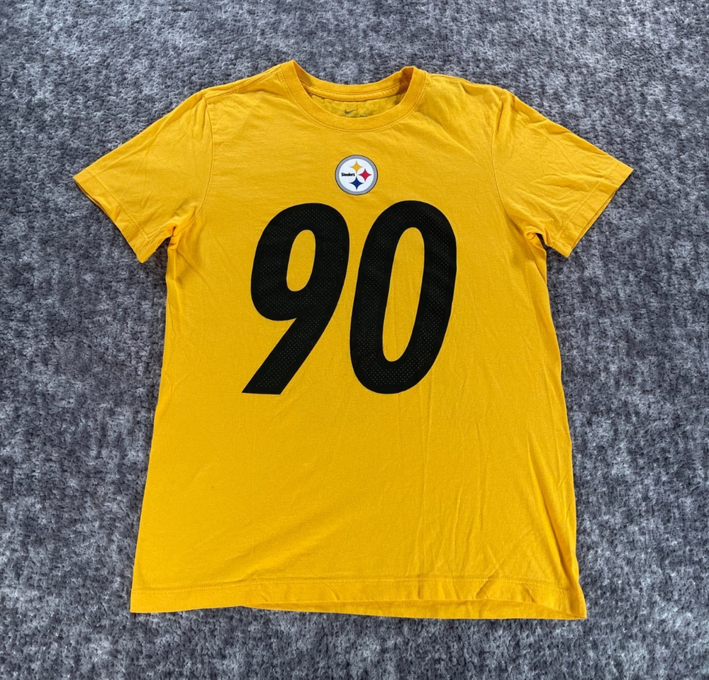 Nike Pittsburgh Steelers T.J. Watt #90 Men's S Gold NFL Football T-Shirt